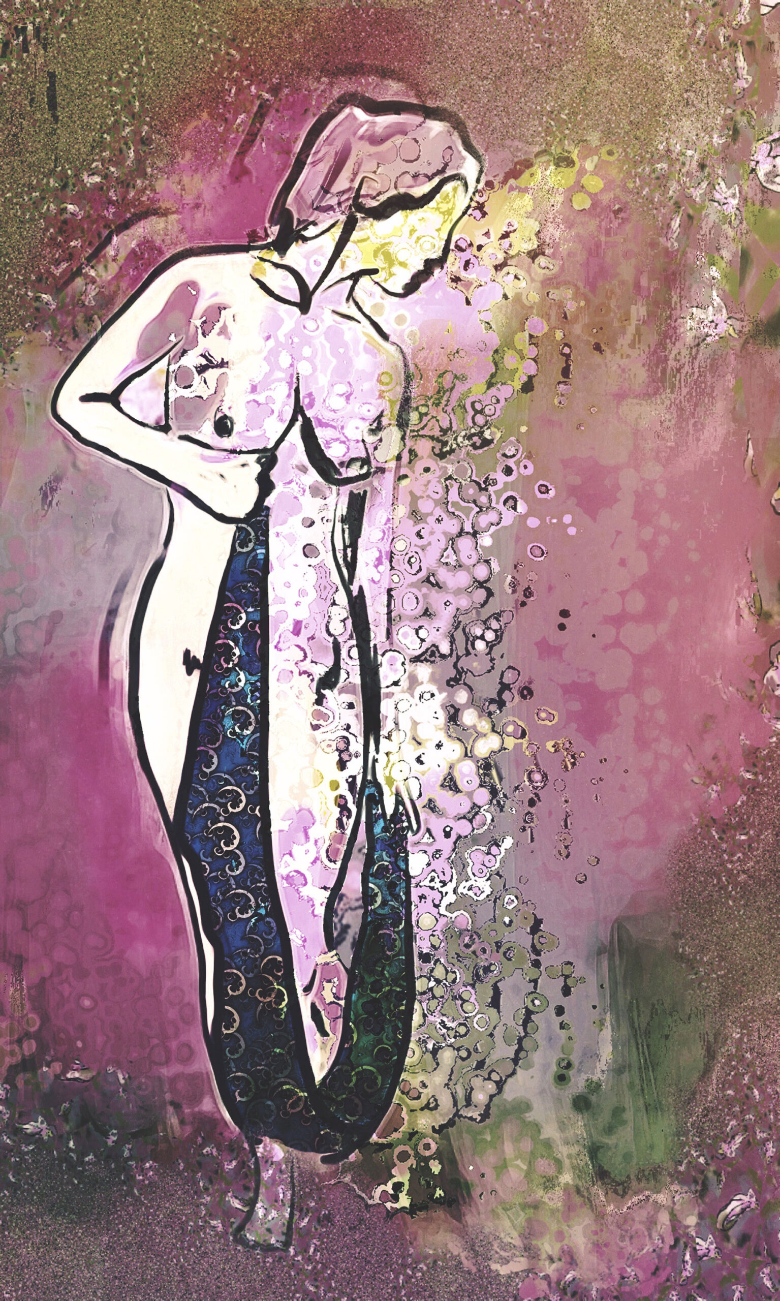 woman holding a towel